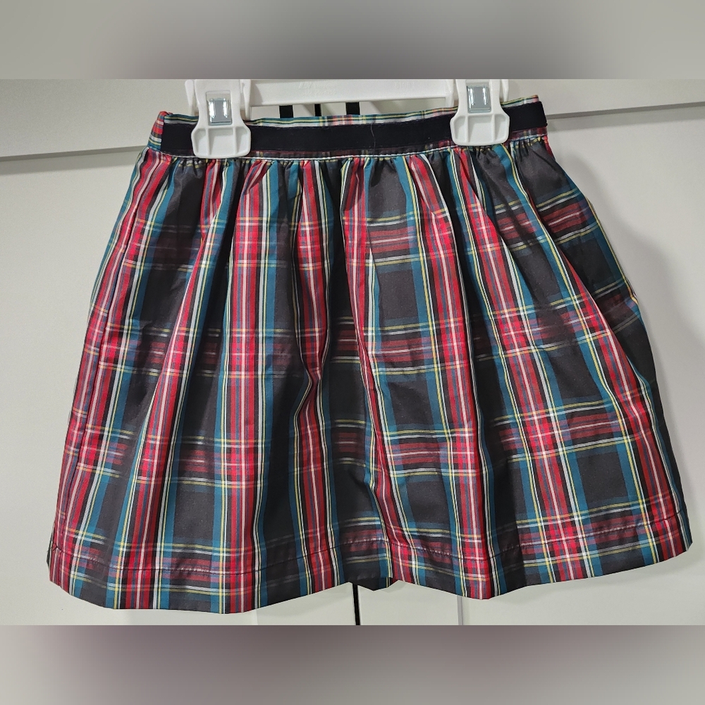 GAP Kids Tartan Lined Skirt - Red, Black, Green